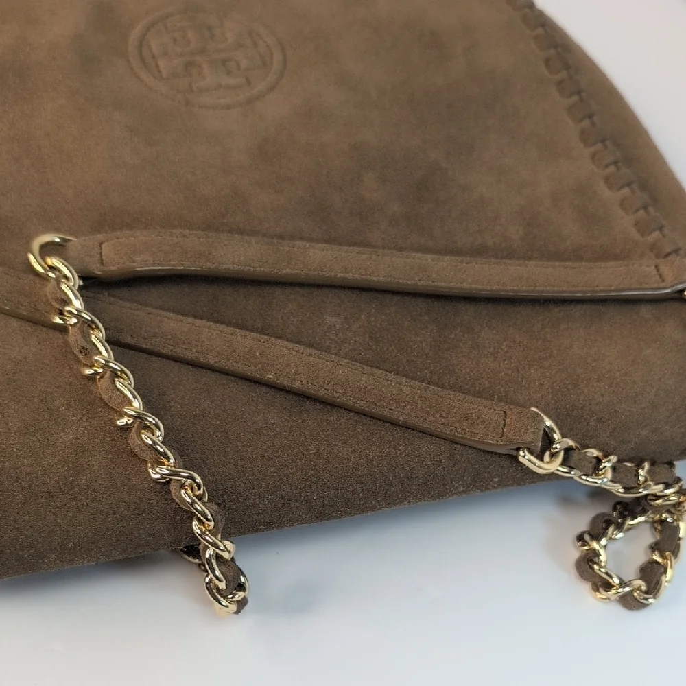 Tory Burch Marion Suede Flap Shoulder Bag